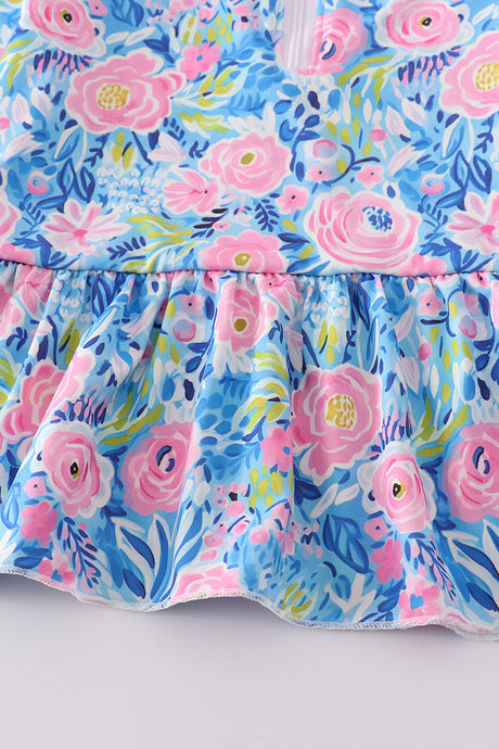 Blue blossom charm girl 2pc swimsuit