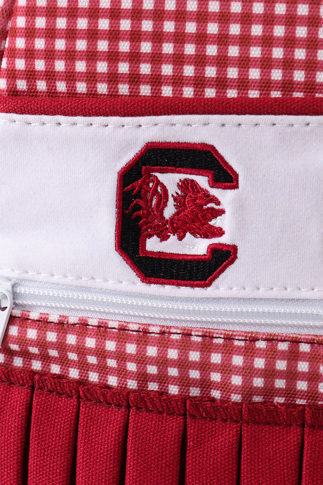 South carolina embroidery girl schoolbag