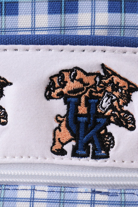 Blue kentucky wildcats embroider boy schoolbag