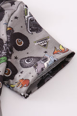Monster print shorts set
