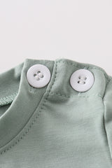 Green smile gingham bloomer set