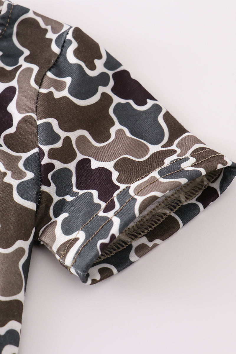 Camouflage duck embroidery bloomer set