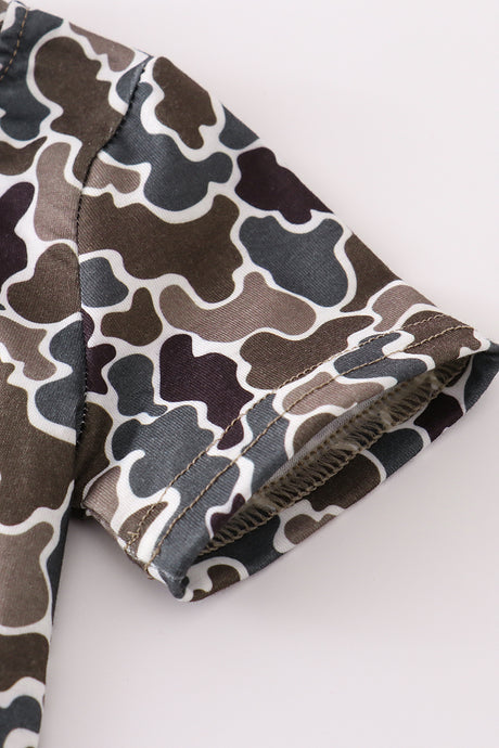 Camouflage duck embroidery bloomer set