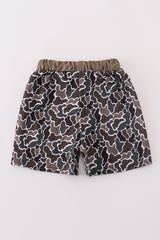 Camouflage duck embroidery swim trunks UPF50+