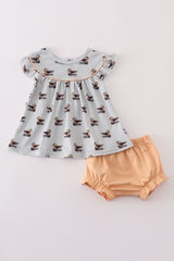Duck print bloomer set