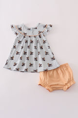 Duck print bloomer set