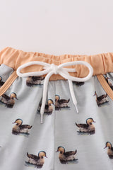 Duck print shorts set