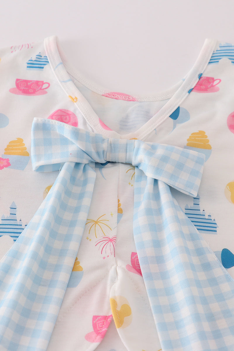Fireworks castle print shorts set