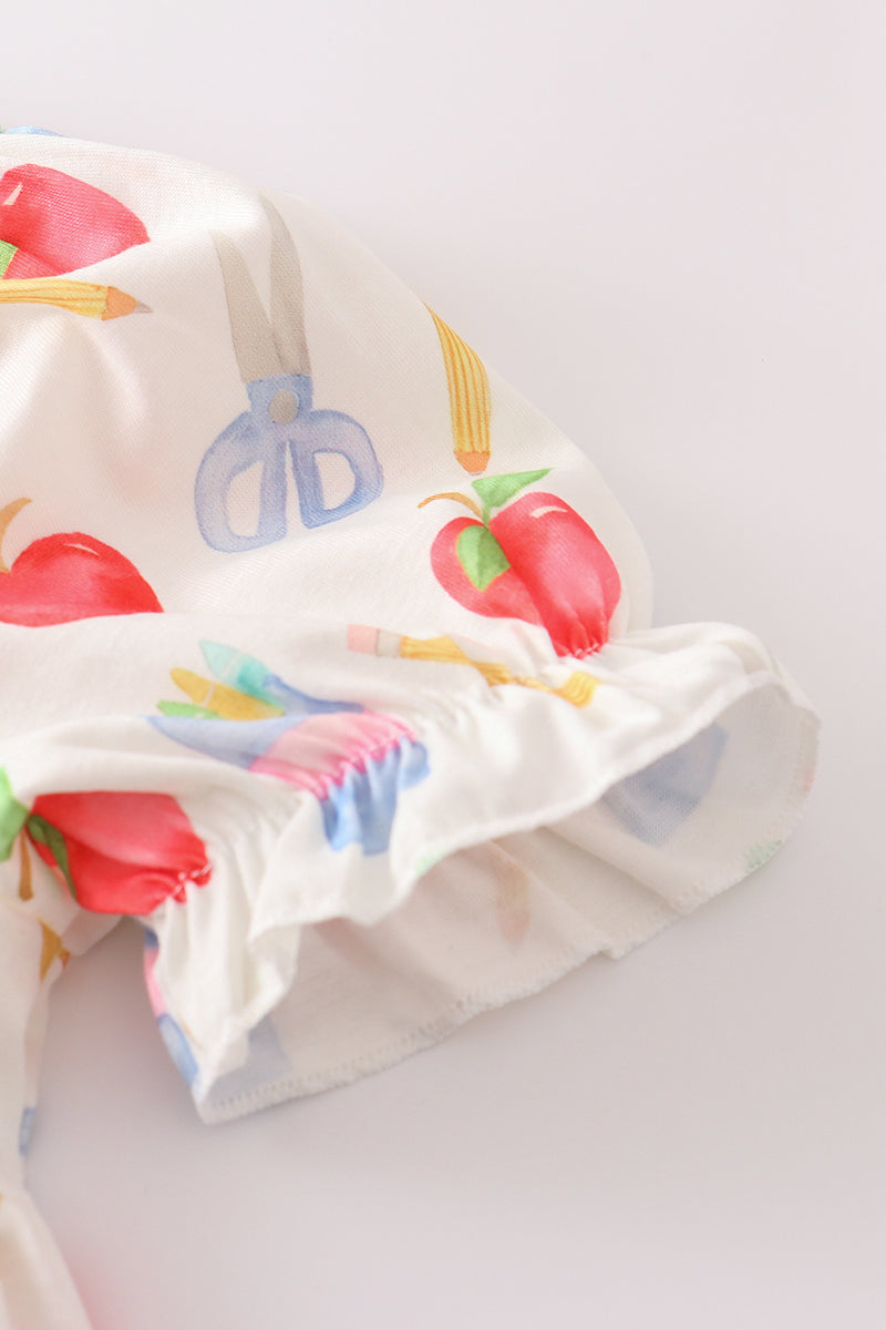 Apple pencil print pants set