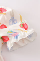 Apple pencil print pants set