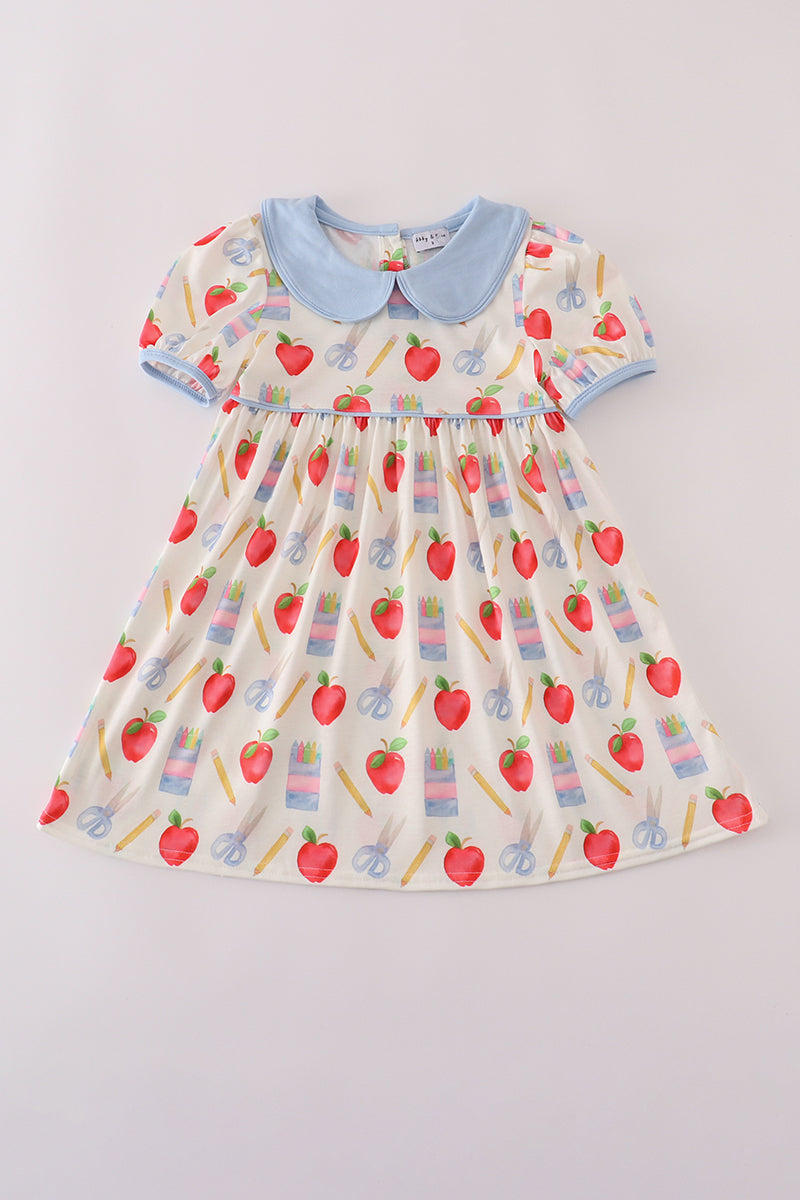Apple pencil print dress