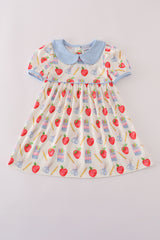 Apple pencil print dress