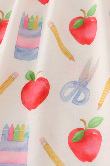 Apple pencil print dress