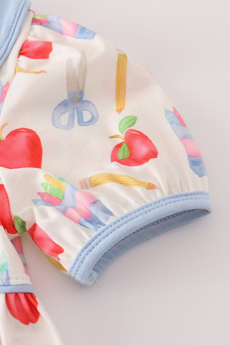 Apple pencil print dress