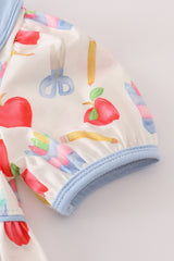 Apple pencil print dress