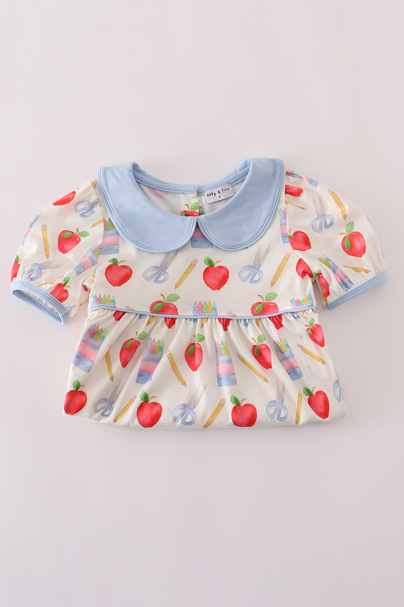 Apple pencil print dress