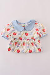 Apple pencil print dress