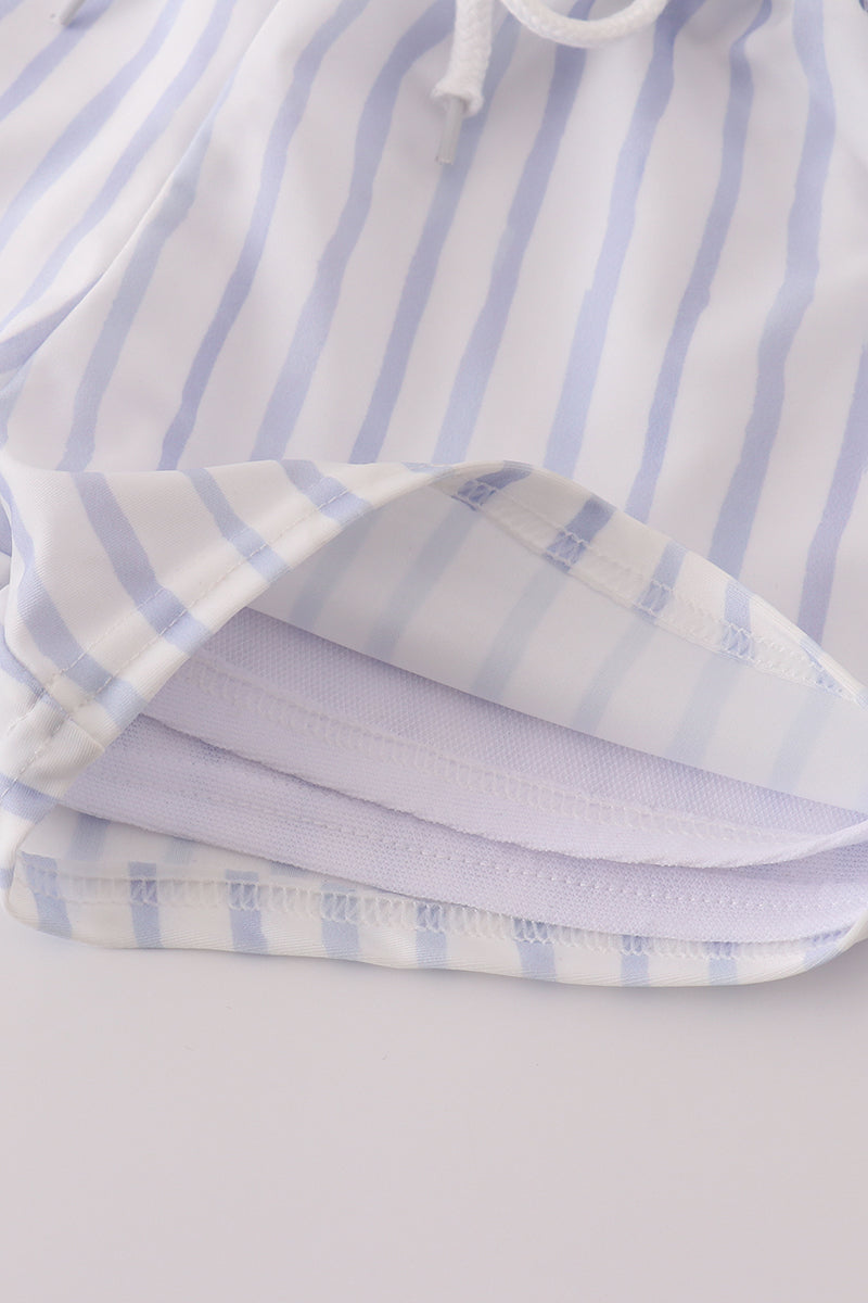Blue stripe boy swimsuit UPF50+