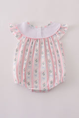 Pink Bow Embroidered Bow Bubble