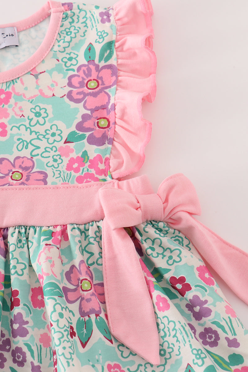 Green dream garden ruffle bloomer set