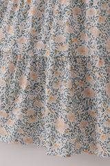 Fall floral print ruffle mom&me dress