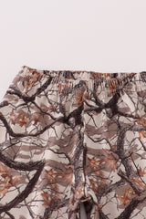 Hunting dog deer duck embroidery pants set