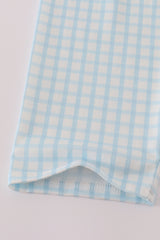 Yellow puppy embroidery gingham pants set