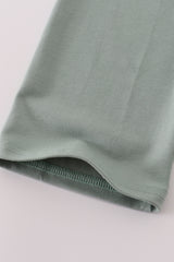 Sage stripe football french knot pants set