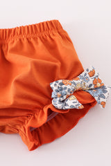 Fall floral print bloomer set