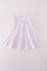 White ghost witch pumpkin sequin ruffle dress