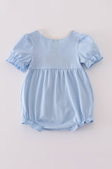 Blue pumpkin french knot bubble