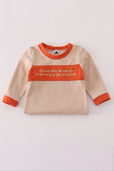 Rust isaiah embroidery romper