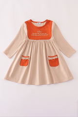 Rust isaiah embroidery dress
