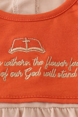 Rust isaiah embroidery dress