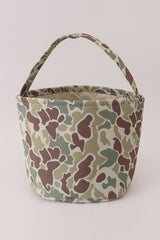 Green camouflage basket