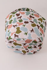Camouflage puppy print basket