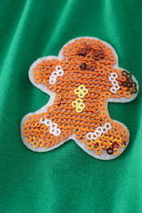 Green christmas sequin tiered girl dress