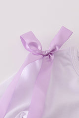 Lavender ribbon lace embroidery gingham bubble