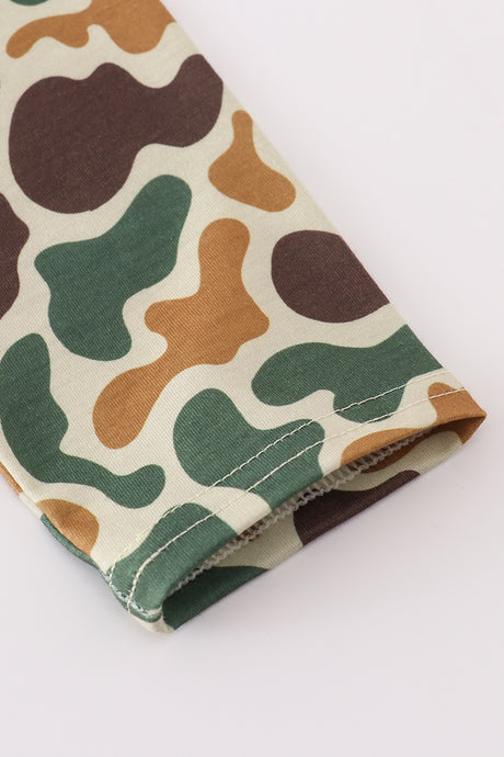 Camouflage print top