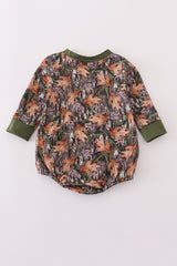 Forest hunting deer embroidery bubble