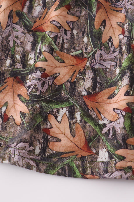 Forest hunting deer embroidery ruffle pants set