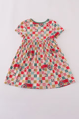 Checkered bamboo dress