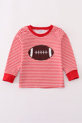 Red football applique top