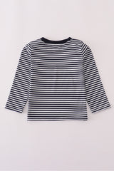 Navy football applique top