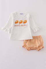 Sweet as pie french knot girl bloomers set