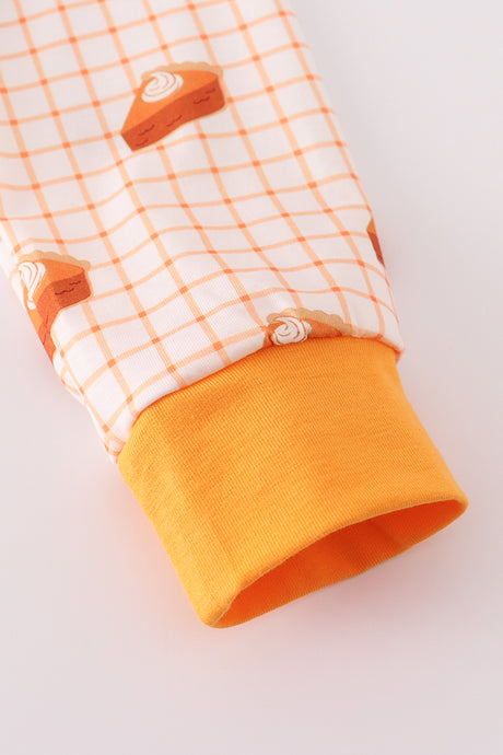 Cream sweet as pie print pajamas set