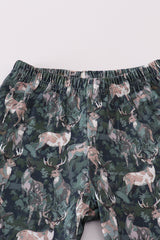 Camouflage hunting deer pajama set