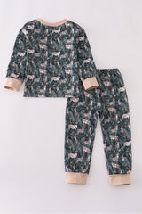 Camouflage hunting deer pajama set