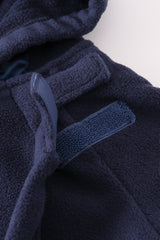 Navy bow fleece velcro hoodie
