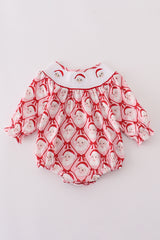 Red santa claus smocked bubble